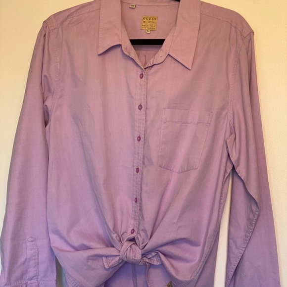 Guess | Lilac Long Sleeve Button Shirt | Size XL - Picture 2 of 8